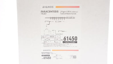 Avanos 61450 Paracentesis Tray Caldwell Ndle/Cannula 15ga x 3.25In (x)-Case of 4